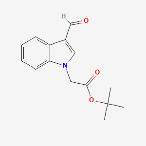 molecular formula C15H17NO3 B3382789 Tert-butyl 2-(3-formylindol-1-yl)acetate CAS No. 363590-49-2