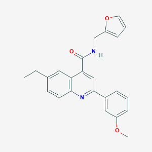 molecular formula C24H22N2O3 B338279 6-ethyl-N-(furan-2-ylmethyl)-2-(3-methoxyphenyl)quinoline-4-carboxamide 