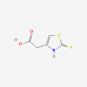 molecular formula C5H5NO2S2 B3382797 4-Thiazoleacetic acid, 2,3-dihydro-2-thioxo- CAS No. 36365-79-4