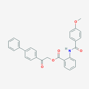 molecular formula C29H23NO5 B338280 2-[1,1'-Biphenyl]-4-yl-2-oxoethyl 2-[(4-methoxybenzoyl)amino]benzoate 