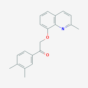molecular formula C20H19NO2 B338282 1-(3,4-Dimethylphenyl)-2-[(2-methyl-8-quinolinyl)oxy]ethanone 