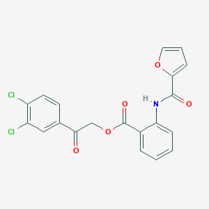 molecular formula C20H13Cl2NO5 B338283 2-(3,4-Dichlorophenyl)-2-oxoethyl 2-(2-furoylamino)benzoate 