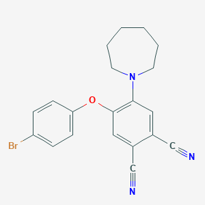 molecular formula C20H18BrN3O B338285 4-(1-Azepanyl)-5-(4-bromophenoxy)phthalonitrile 
