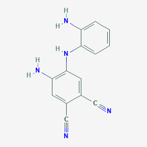 molecular formula C14H11N5 B338287 4-Amino-5-(2-aminoanilino)phthalonitrile 