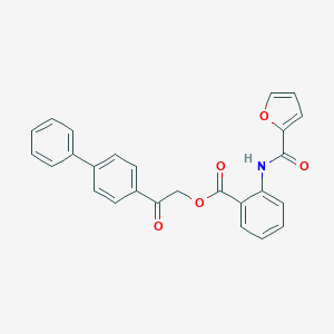 molecular formula C26H19NO5 B338288 2-[1,1'-Biphenyl]-4-yl-2-oxoethyl 2-(2-furoylamino)benzoate 