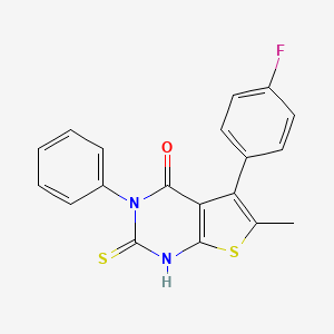 5-(4-fluorophenyl)-6-methyl-3-phenyl-2-sulfanyl-3H,4H-thieno[2,3-d]pyrimidin-4-one