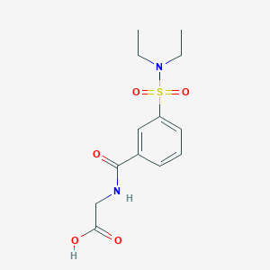 2-{[3-(Diethylsulfamoyl)phenyl]formamido}acetic acid