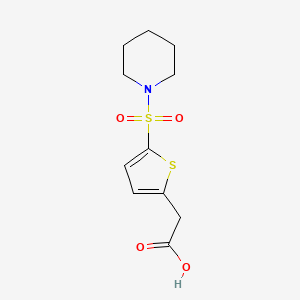 molecular formula C11H15NO4S2 B3382918 2-[5-(Piperidine-1-sulfonyl)thiophen-2-yl]acetic acid CAS No. 379254-74-7