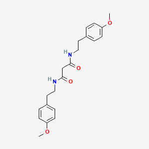 molecular formula C21H26N2O4 B3382920 N,N'-bis[2-(4-methoxyphenyl)ethyl]propanediamide CAS No. 379254-88-3