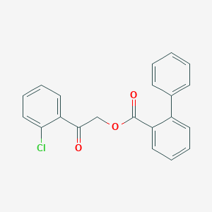 molecular formula C21H15ClO3 B338293 2-(2-Chlorophenyl)-2-oxoethyl biphenyl-2-carboxylate 