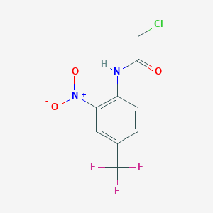 molecular formula C9H6ClF3N2O3 B3382934 2-chloro-N-[2-nitro-4-(trifluoromethyl)phenyl]acetamide CAS No. 379255-54-6