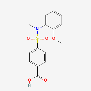 molecular formula C15H15NO5S B3382938 4-[(2-Methoxyphenyl)(methyl)sulfamoyl]benzoic acid CAS No. 379255-57-9