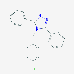 molecular formula C21H16ClN3 B338294 4-(4-chlorobenzyl)-3,5-diphenyl-4H-1,2,4-triazole 