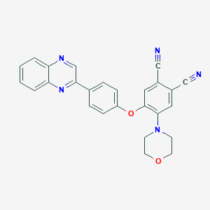 molecular formula C26H19N5O2 B338295 4-(4-Morpholinyl)-5-[4-(2-quinoxalinyl)phenoxy]phthalonitrile 