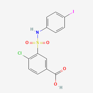 molecular formula C13H9ClINO4S B3382952 4-chloro-3-[(4-iodophenyl)sulfamoyl]benzoic Acid CAS No. 379725-42-5