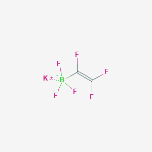 molecular formula C2BF6K B3382978 Potassium trifluoro(trifluoroethenyl)boranuide CAS No. 380305-63-5