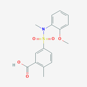 molecular formula C16H17NO5S B3382987 5-[(2-Methoxyphenyl)(methyl)sulfamoyl]-2-methylbenzoic acid CAS No. 380342-16-5