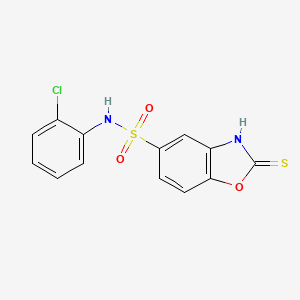 N-(2-chlorophenyl)-2-sulfanyl-1,3-benzoxazole-5-sulfonamide