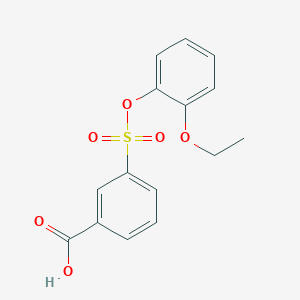 molecular formula C15H14O6S B3382996 3-[(2-Ethoxyphenoxy)sulfonyl]benzoic acid CAS No. 380431-09-4