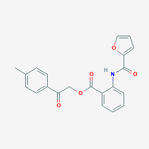 molecular formula C21H17NO5 B338300 2-(4-Methylphenyl)-2-oxoethyl 2-(2-furoylamino)benzoate 
