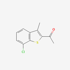 molecular formula C11H9ClOS B3383015 1-(7-Chloro-3-methyl-1-benzothiophen-2-YL)ethan-1-one CAS No. 38056-11-0