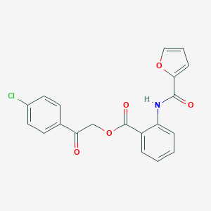 2-(4-Chlorophenyl)-2-oxoethyl 2-(2-furoylamino)benzoate