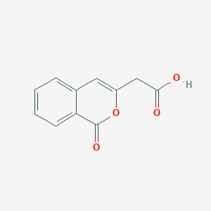 molecular formula C11H8O4 B3383121 2-(1-oxo-1H-isochromen-3-yl)acetic acid CAS No. 39153-95-2