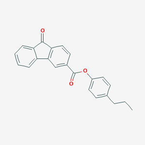 molecular formula C23H18O3 B338315 4-propylphenyl 9-oxo-9H-fluorene-3-carboxylate 