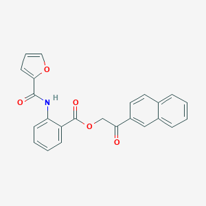 molecular formula C24H17NO5 B338316 2-(2-Naphthyl)-2-oxoethyl 2-(2-furoylamino)benzoate 