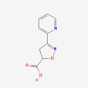 3-(pyridin-2-yl)-4,5-dihydroisoxazole-5-carboxylic acid