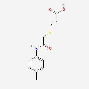 molecular formula C12H15NO3S B3383187 3-({[(4-Methylphenyl)carbamoyl]methyl}sulfanyl)propanoic acid CAS No. 397290-81-2