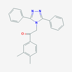 molecular formula C24H21N3O B338319 1-(3,4-dimethylphenyl)-2-(3,5-diphenyl-4H-1,2,4-triazol-4-yl)ethanone 