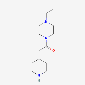 molecular formula C13H25N3O B3383191 1-(4-Ethylpiperazin-1-yl)-2-(piperidin-4-yl)ethan-1-one CAS No. 397869-91-9