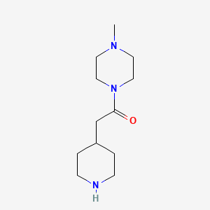 molecular formula C12H23N3O B3383193 1-(4-Methylpiperazin-1-yl)-2-(piperidin-4-yl)ethan-1-one CAS No. 397869-95-3