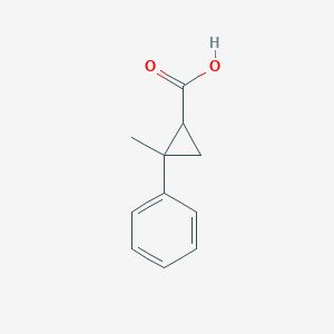 molecular formula C11H12O2 B3383265 2-Methyl-2-phenylcyclopropane-1-carboxylic acid CAS No. 40474-21-3