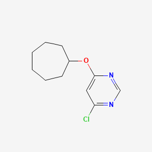 B3383289 4-Chloro-6-(cycloheptyloxy)pyrimidine CAS No. 405931-10-4