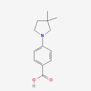 molecular formula C13H17NO2 B3383300 4-(3,3-Dimethylpyrrolidin-1-yl)benzoic acid CAS No. 406234-21-7