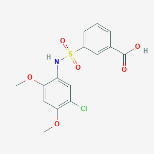 3-[(5-Chloro-2,4-dimethoxyphenyl)sulfamoyl]benzoic acid