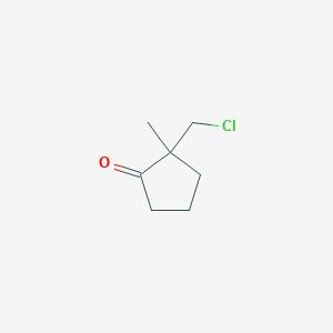 molecular formula C7H11ClO B3383348 2-(Chloromethyl)-2-methylcyclopentan-1-one CAS No. 40792-02-7