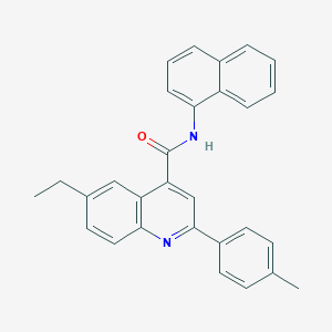 molecular formula C29H24N2O B338339 6-ethyl-2-(4-methylphenyl)-N-(1-naphthyl)-4-quinolinecarboxamide 