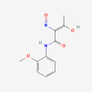 molecular formula C11H12N2O4 B3383418 Butanamide, 2-(hydroxyimino)-N-(2-methoxyphenyl)-3-oxo- CAS No. 42056-95-1