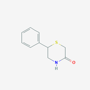 molecular formula C10H11NOS B3383428 6-苯硫代吗啉-3-酮 CAS No. 42109-49-9