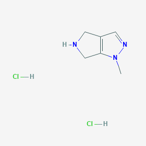 molecular formula C6H11Cl2N3 B3383466 1-methyl-1H,4H,5H,6H-pyrrolo[3,4-c]pyrazole dihydrochloride CAS No. 424819-89-6