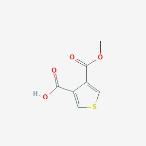 molecular formula C7H6O4S B3383492 4-(Methoxycarbonyl)thiophene-3-carboxylic acid CAS No. 4282-30-8