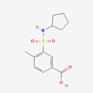 molecular formula C13H17NO4S B3383536 3-(Cyclopentylsulfamoyl)-4-methylbenzoic acid CAS No. 436095-79-3