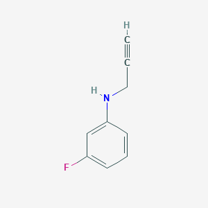 molecular formula C9H8FN B3383548 Benzenamine, 3-fluoro-N-2-propynyl- CAS No. 436849-26-2