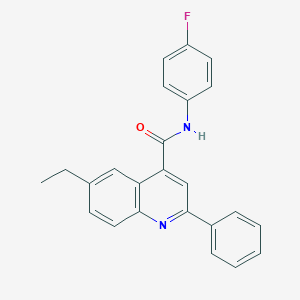 molecular formula C24H19FN2O B338356 6-ethyl-N-(4-fluorophenyl)-2-phenylquinoline-4-carboxamide 