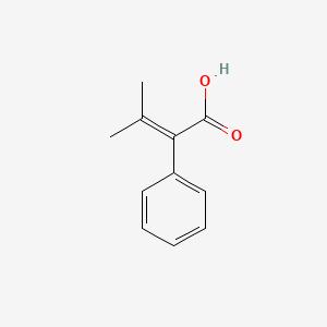 molecular formula C11H12O2 B3383596 3-Methyl-2-phenylbut-2-enoic acid CAS No. 4412-08-2