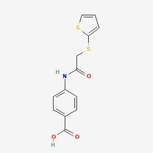 molecular formula C13H11NO3S2 B3383617 4-[2-(Thiophen-2-ylsulfanyl)acetamido]benzoic acid CAS No. 444166-47-6