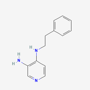 molecular formula C13H15N3 B3383650 3-氨基-4-苯乙基氨基吡啶 CAS No. 451-74-1